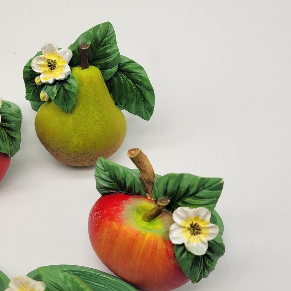 Rare Vintage Charter Club Summer Grove Plant Napkin Rings Grape Pear Strawberry - Picture 9 of 10